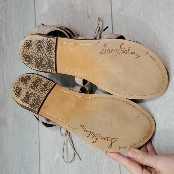 Sam Edelman Womens Katya Gladiator Suede Zip Back Lace Up Sandals shoes sz 8M - Picture 10 of 12